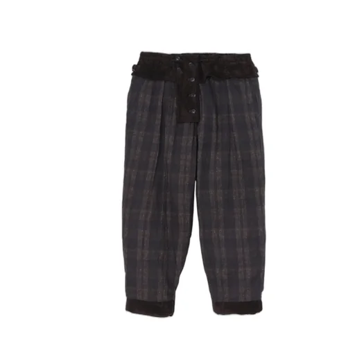 Linen Velvet Horizontal Padded Pants