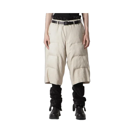 Linen/Cotton Denim Padded Short Pants