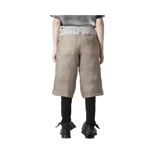 Linen/Cotton Denim Padded Short Pants