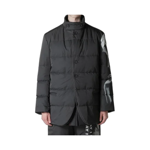 Back Printed Horizontal Padded Stand Jacket