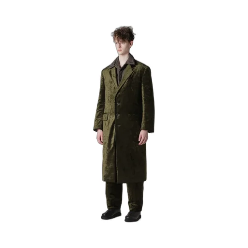 Bell Khaki 4 Buttons Long Jacket With Liner