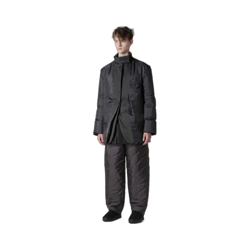 Back Printed Horizontal Padded Stand Jacket
