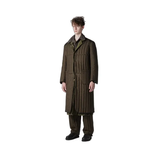 Bell Khaki 4 Buttons Long Jacket With Liner