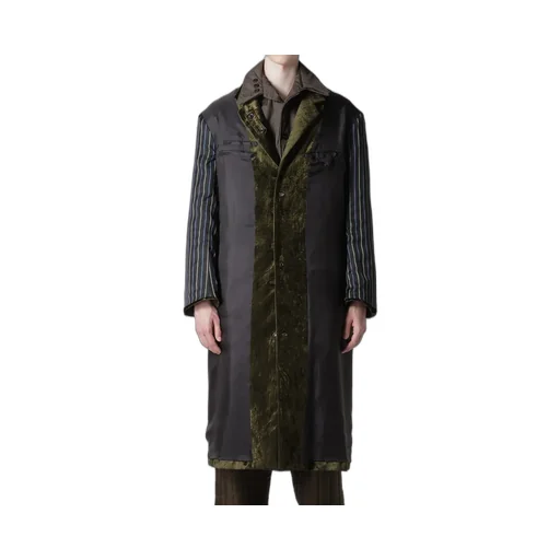 Bell Khaki 4 Buttons Long Jacket With Liner
