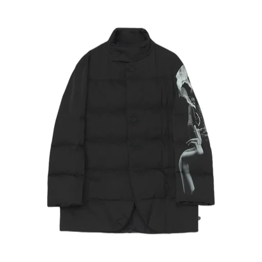 Back Printed Horizontal Padded Stand Jacket