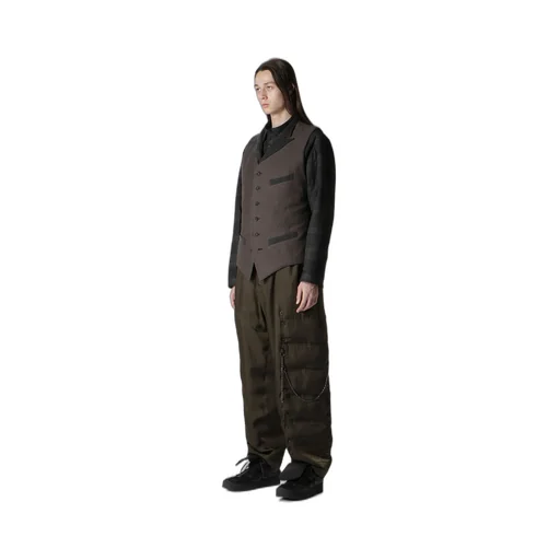 Cotton Linen Double Vest With Liner
