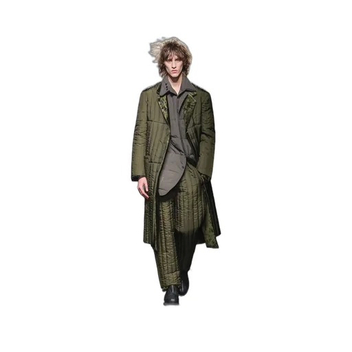 Bell Khaki 4 Buttons Long Jacket With Liner