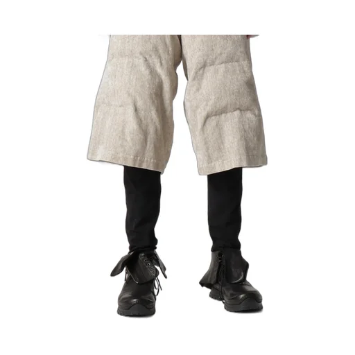 Raw Linen Velvet Padded Short Pants