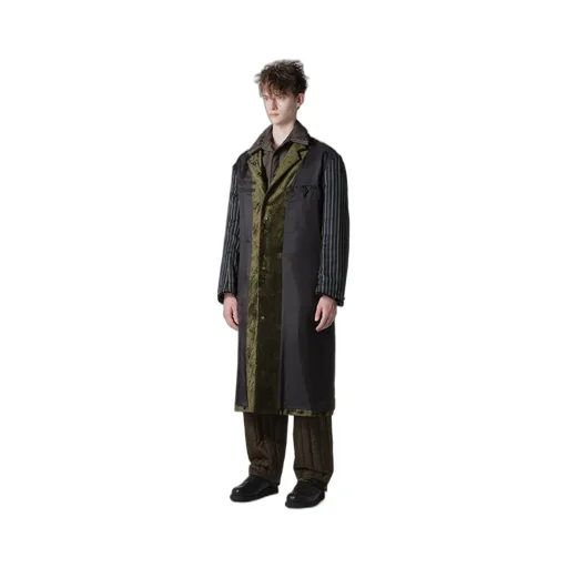 Bell Khaki 4 Buttons Long Jacket With Liner