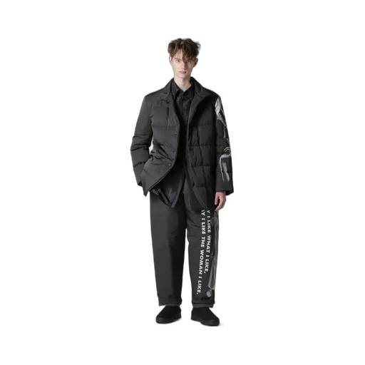 Back Printed Horizontal Padded Stand Jacket