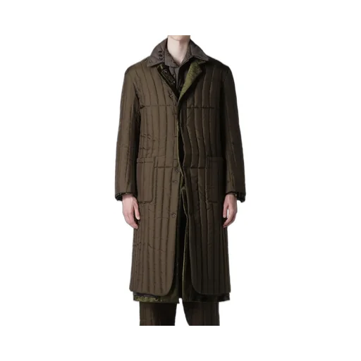 Bell Khaki 4 Buttons Long Jacket With Liner