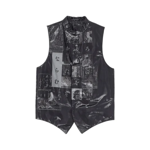 Hiragana Printed Transparent Vest