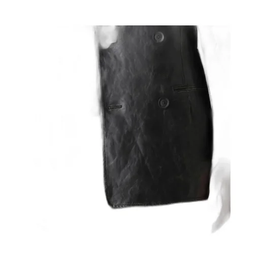 Japan Horse Leather Clap Double Front Collar Coat