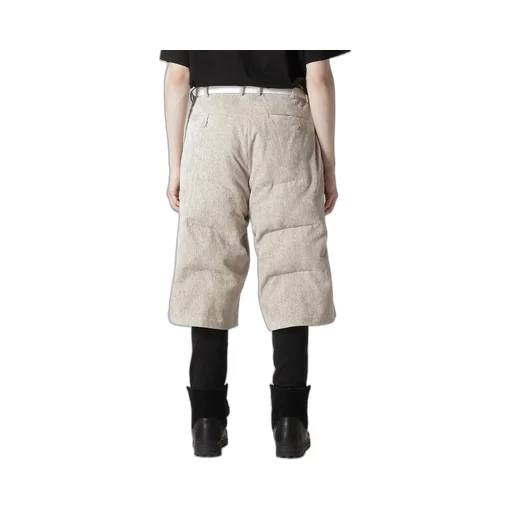Raw Linen Velvet Padded Short Pants