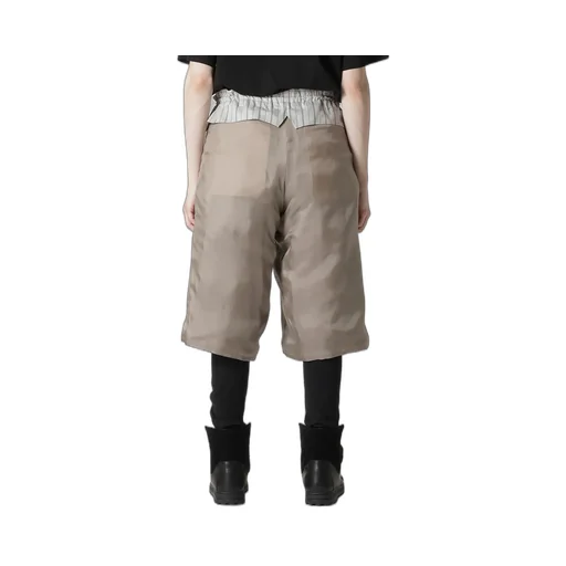 Raw Linen Velvet Padded Short Pants