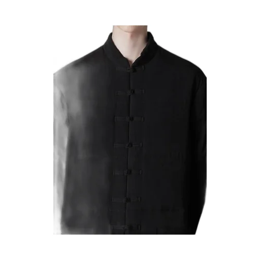 Ta Tuxedo Stand Collar Reversible Padded Blouse