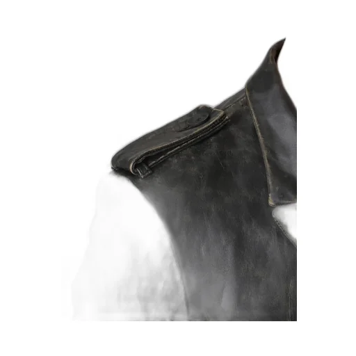 Japan Horse Leather Clap Peacked Lapel Jacket