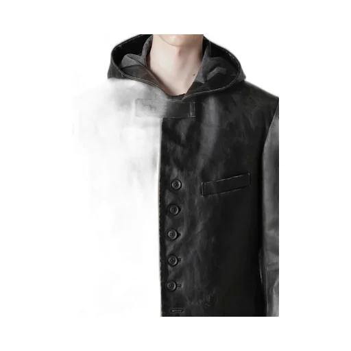 Japan Horse Leather Clap Hooded Jacket