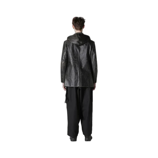 Japan Horse Leather Clap Hooded Jacket