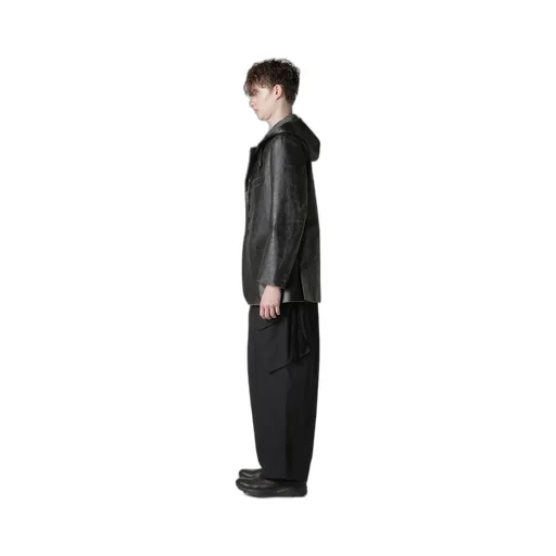 Japan Horse Leather Clap Hooded Jacket