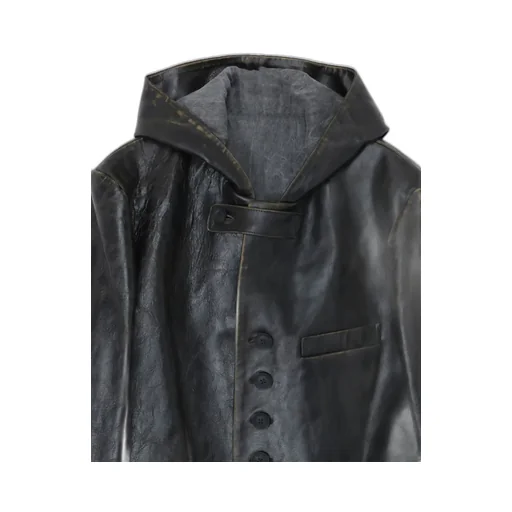Japan Horse Leather Clap Hooded Jacket