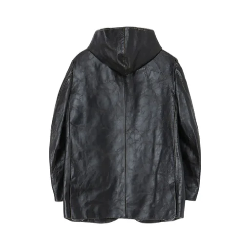 Japan Horse Leather Clap Hooded Jacket