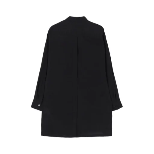 Celllose Lawn Back Open Gather Sleeve Blouse