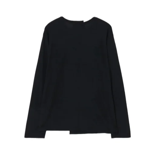Wool Single Jersey Paneled Round Neck Long Slv T