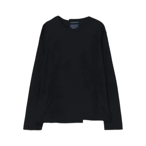 Wool Single Jersey Paneled Round Neck Long Slv T