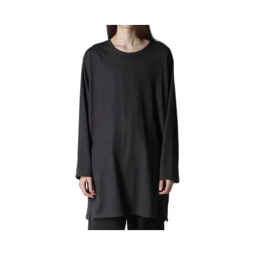 Wool Single Jersey Side Slit Button Detail T