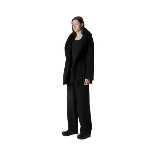 Boucle Single Jersey Padded Hooded Coat