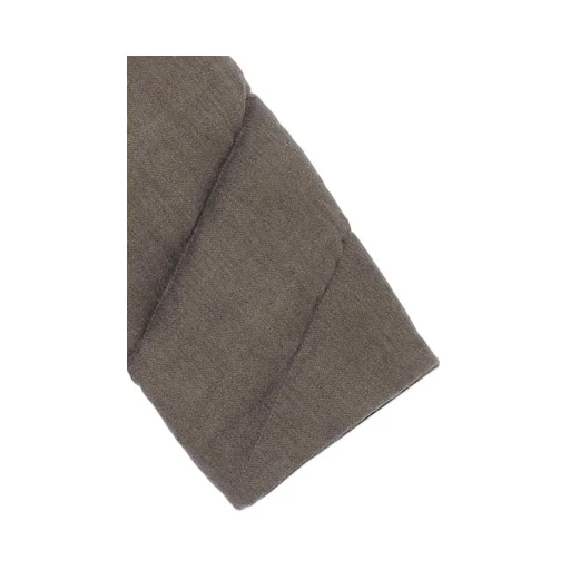 Silk Linen Diagonal Padded Hooded Jacket