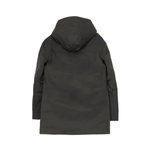 Silk Linen Diagonal Padded Hooded Jacket