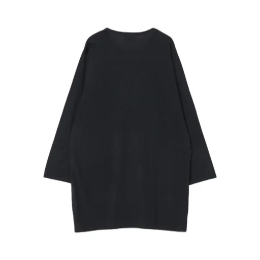 Wool Single Jersey Side Slit Button Detail T