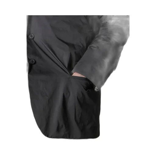 Silk Linen Diagonal Padded Hooded Jacket
