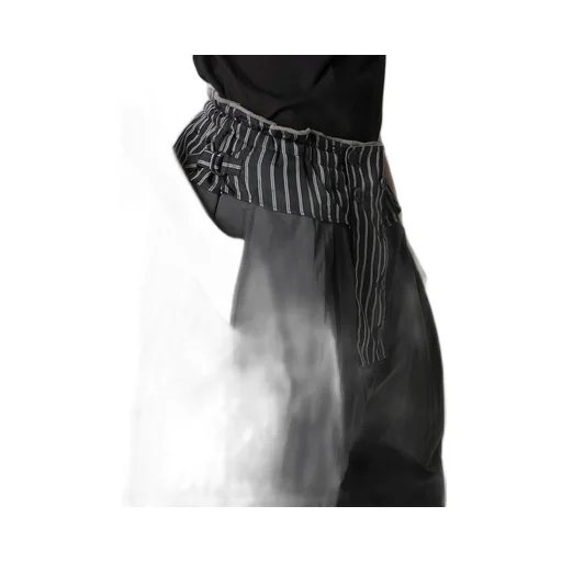 Silk Linen Diagonal Flap Padded Pants