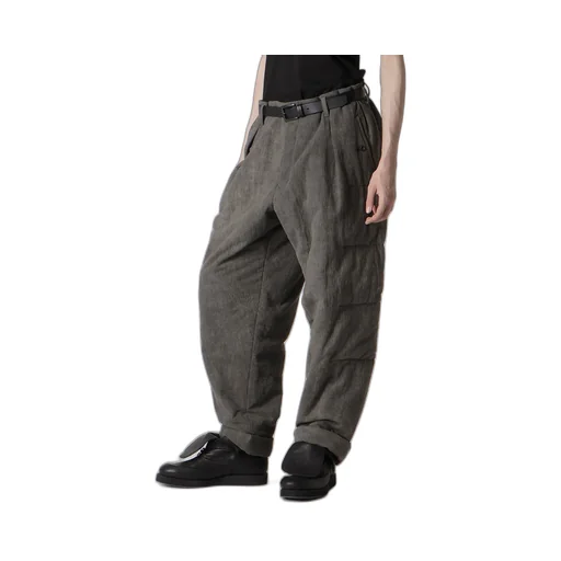 Cotton Linen Sheeting Horizontal Padded Pants