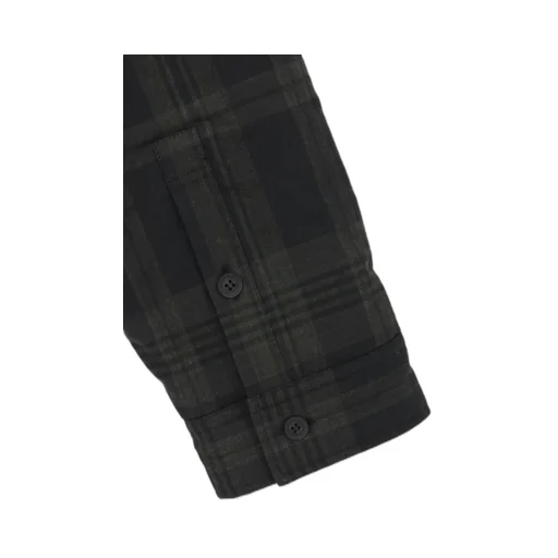 Ink Madras Plaid Padded Blouse