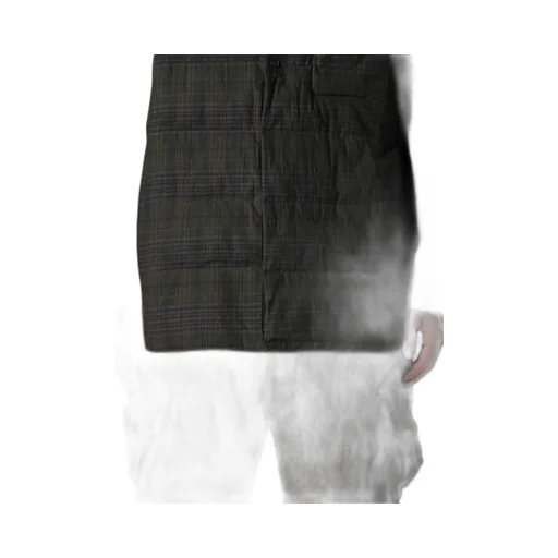 Madras Ink Plaid Double Collar Padded Blouse