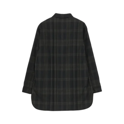 Ink Madras Plaid Padded Blouse