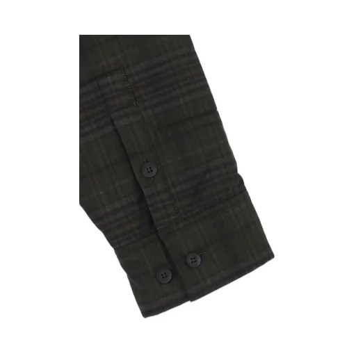 Madras Ink Plaid Double Collar Padded Blouse