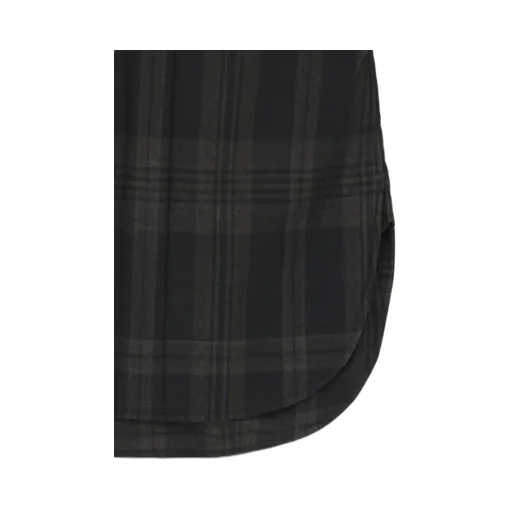Ink Madras Plaid Padded Blouse