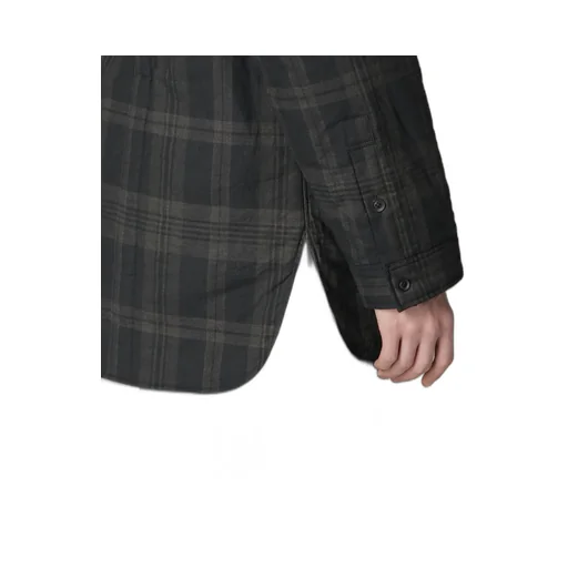 Ink Madras Plaid Padded Blouse