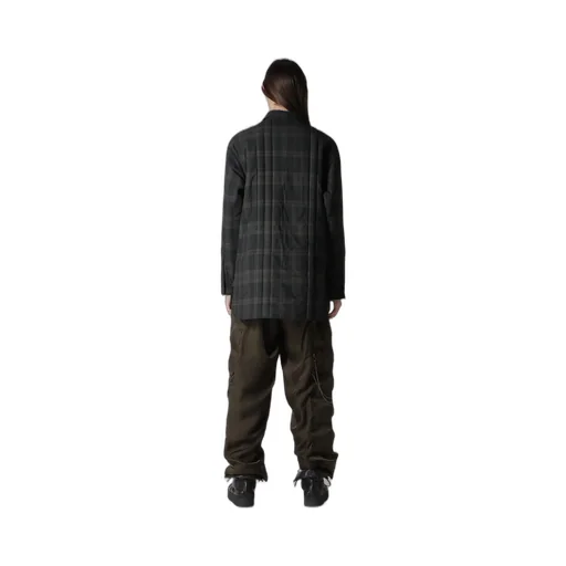 Ink Madras Plaid Padded Blouse