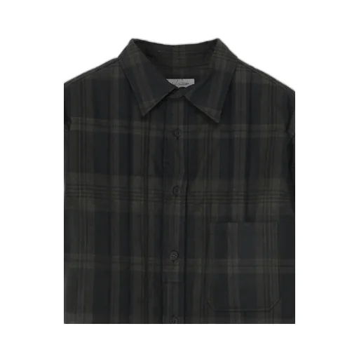 Ink Madras Plaid Padded Blouse