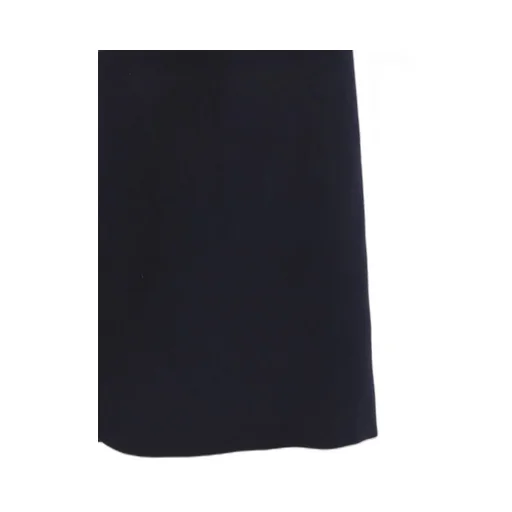 Navy Wool Gabardine One Button Jacket With Liner