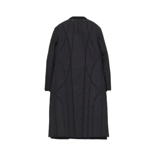 Navy Wool Gabardine One Button Jacket With Liner