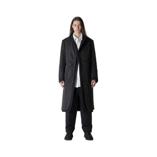 Navy Wool Gabardine One Button Jacket With Liner