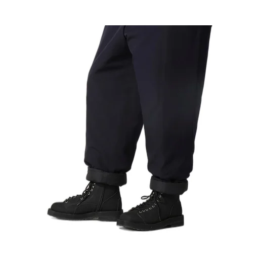 Navy Wool Gabardine One Side Pkt Pants With Liner