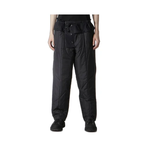 Navy Wool Gabardine One Side Pkt Pants With Liner